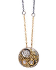Jolene Necklace - 22k/18k Gold, Oxidized Silver + Diamonds