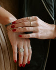 Dusted Signet Ring - 22k/18k Gold, Oxidized Silver + Reclaimed Diamonds - KMJ Kate Maller Jewelry Jewelry - Rings