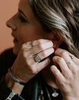 Channel Set Band with Rose Cut Diamonds- 18ky Gold, Oxidized Silver + Salt and Pepper Diamonds - KMJ Kate Maller Jewelry Jewelry - Bridal