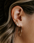 Dusted Pebble Studs - 22ky, 18ky, Oxidized Silver + VS Diamonds - KMJ Kate Maller Jewelry Jewelry - Earrings