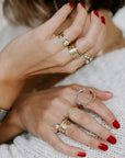 18ky Gold Scattered Diamond Band (Diamonds All The Way Around) - 4mm, 7mm, 10mm - KMJ Kate Maller Jewelry Jewelry - Rings