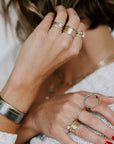 Slice Diamond Cuff - 22k Gold, Oxidized Silver + Reclaimed Diamonds - KMJ Kate Maller Jewelry Jewelry - Bracelets