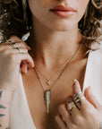 The Decidedly Deco Necklace - 22ky, 18ky + Oxidized Silver - KMJ Kate Maller Jewelry Jewelry - Necklaces