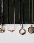 Mini Slice Square Necklace on 14k Gold Chain - 22k/18k/14k Gold, Oxidized Silver + VS White Diamonds - KMJ Kate Maller Jewelry Jewelry - Necklaces