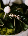 Encrusted 1 Branch Solitaire Diamond Ring - 14k Gold + Diamonds - KMJ Made By Branch Jewelry - Rings