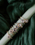 Legacy Diamond Ring - Salt + Pepper Brilliant Cut Diamond set in an 14kpw Gold Smooth Bezel + 18ky Gold Band with Flush Set VS side Diamonds - KMJ Kate Maller Jewelry Jewelry - Bridal