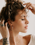 Hoop Dream Earrings 2.0 - Medium - 18k Gold + Reclaimed Diamonds - KMJ Kate Maller Jewelry Jewelry - Earrings