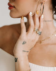 Hoop Dream Earrings 2.0 - Medium - 18k Gold + Reclaimed Diamonds - KMJ Kate Maller Jewelry Jewelry - Earrings