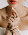 Black + Gold Terra Band - 18k Gold, Oxidized Silver + Reclaimed Diamonds - KMJ Kate Maller Jewelry Jewelry - Rings