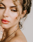 Floating Square Hoops with Diamonds - 22k/18k Gold, Oxidized Silver + Reclaimed Diamonds - KMJ Kate Maller Jewelry Jewelry - Earrings