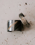 Asymmetrical Cuff - 22k Gold, Oxidized Silver + Reclaimed Diamonds