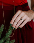 OOAK Round Rose Cut Black Diamond Ring + Scattered VS Diamonds - 18k Gold + Diamonds 6.75 - KMJ Kate Maller Jewelry Jewelry - Bridal