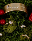 OOAK Trillion Cut Grey Diamond Ring + VS Accents - 18k Gold + Diamonds - KMJ Kate Maller Jewelry Jewelry - Bridal