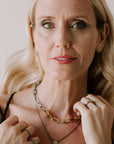 Dusted Chain Link Earrings - 22k/18k Gold + Oxidized Silver - KMJ Kate Maller Jewelry Jewelry - Earrings