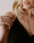 Black + Gold Dusted Band - 22k Gold + Oxidized Argentium Silver - KMJ Kate Maller Jewelry Jewelry - Rings