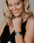 OOAK Hip to Be Square Cuff - 18ky Gold, Silver + Diamonds