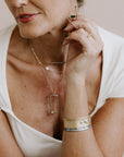 OOAK Signature Cuff 001 - 18ky Gold, Oxidized Silver + Diamonds - KMJ Kate Maller Jewelry Jewelry - Bracelets