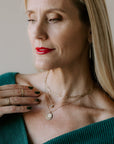 Timeless Solitaire Necklace - 18k/14k Gold + .4 ctw Reclaimed Diamond - KMJ Kate Maller Jewelry Jewelry - Necklaces