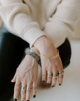 In Bloom Stacking Ring - 18k Blooms - 18k Gold, Oxidized Silver + Reclaimed Diamonds - KMJ Kate Maller Jewelry Jewelry - Rings
