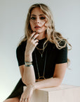 Breezy Bop Cuff - 22k Gold Dust, Oxidized Argentium Silver + Reclaimed Diamonds - KMJ Kate Maller Jewelry Jewelry - Bracelets