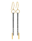 Classic Aspen Earrings - 18k gold, Oxidized Silver + Reclaimed Diamonds - KMJ Kate Maller Jewelry Jewelry - Earrings