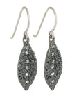 Lava Leaf Earrings - Silver + Diamonds - KMJ Made By Branch Jewelry - Earrings