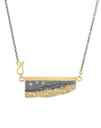 Strata Necklace - 22k/18k Gold, Oxidized Silver + Reclaimed Diamonds