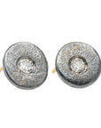 Pebble Stud Earrings - 18k Gold, Oxidized Silver + Reclaimed Diamonds