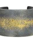 Starry Night Cuff - 22k Gold Fused with Oxidized Silver