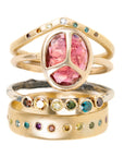 Tiara Shadow Band - 18ky Gold + Colored Diamonds - KMJ Kate Maller Jewelry Jewelry - Bridal