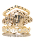 Golden Disc Ring - 18ky Gold + VS Diamonds