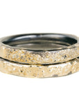 Crescent Band - 18ky Gold + Oxidized Silver