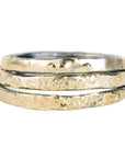 Black Moon Stackers in Skinny Width - 18ky Gold + Oxidized Silver - KMJ Kate Maller Jewelry Jewelry - Rings