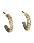 Miniest Hoop Earrings - 18k Gold, 22k Gold Dusted, Oxidized Silver