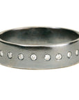 Slice Diamond Band - Oxidized Silver + Diamonds - KMJ Kate Maller Jewelry Jewelry - Rings