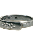 Luxe Aspen Band - Oxidized Silver + Reclaimed Diamonds - KMJ Kate Maller Jewelry Jewelry - Rings
