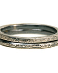 Dusted Stackers - 22k Gold, Oxidized Silver