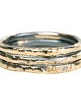 Radiance Fused Stackers - 18k Gold + Oxidized Argentium Silver