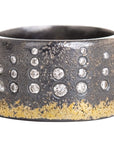 City Lights Band - 22k Gold, Oxidized Silver + Reclaimed Diamonds