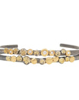 In Bloom Stacking Skinny Cuff - 22k Gold Dust, 18k Gold, Oxidized Silver + Reclaimed Diamonds - KMJ Kate Maller Jewelry Jewelry - Bracelets