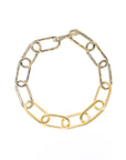 Lyrical Chain Bracelet - 22ky, 18ky + Oxidized Silver