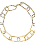 Lyrical Chain Bracelet - 22ky, 18ky + Oxidized Silver