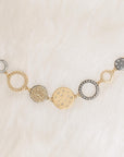 Scattered Diamond Statement Necklace - 22k/18k Gold, Oxidized Silver + VS Diamonds