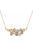 In Bloom Necklace - 22k Gold dust, 18k/14k Gold, Oxidized Silver + Reclaimed Diamonds