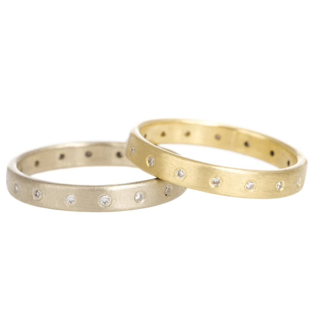 Timeless Wedding Band - 18ky Gold, 18kpw Gold + VS Diamonds – KMJ