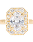 Ottavia Oval Ring Mounting - 18ky + Diamonds