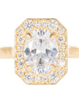 Ottavia Oval Ring - 18ky + Diamonds - KMJ Joe Floro Jewelry - Rings