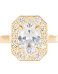 Ottavia Oval Ring Mounting - 18ky + Diamonds