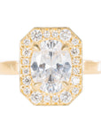 Ottavia Oval Ring - 18ky + Diamonds - KMJ Joe Floro Jewelry - Rings