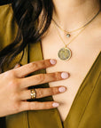 Pebble Necklace - 18k Gold, Oxidized Silver + Reclaimed Diamonds - KMJ Kate Maller Jewelry Jewelry - Necklaces